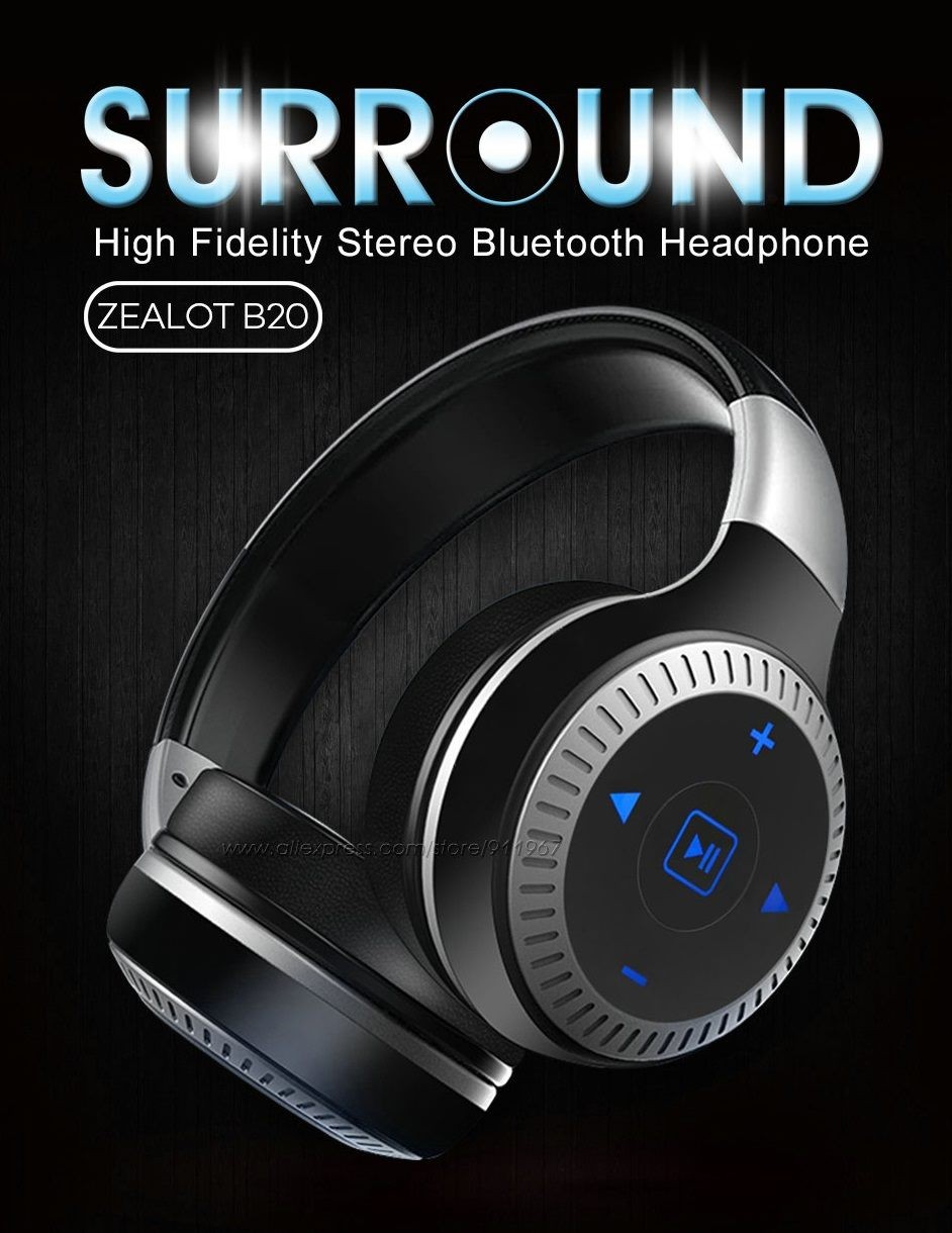 ZEALOT B20 HiFi Stereo Bluetooth Headphone Wireless Headset Super Bass Over Ear