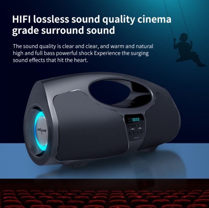 Bluetooth speaker, Zealot P1, 40W Loud Speaker,8000mAh, With Wire Microphone,