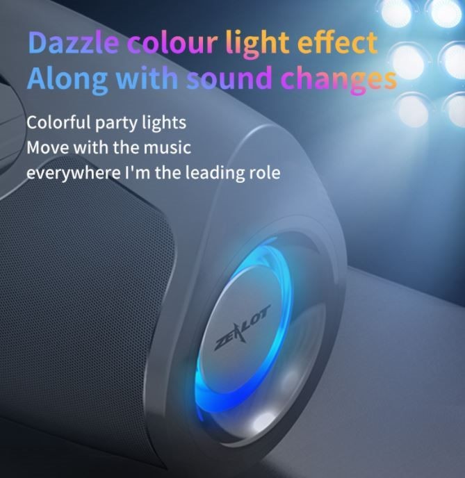 Bluetooth speaker, Zealot P1, 40W Loud Speaker,8000mAh, With Wire Microphone,