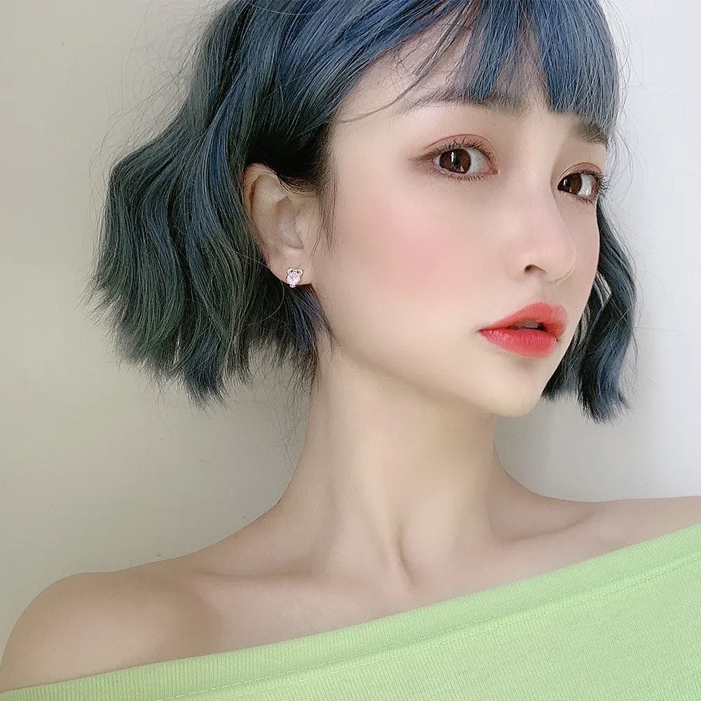 Sterling Silver Owl Zircon Earrings Female White Diamond