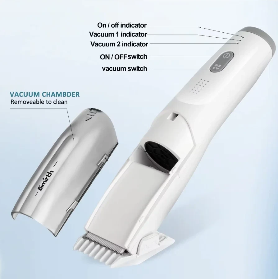 Bimirth Silent Baby Hair Clipper With Hair Vacuum