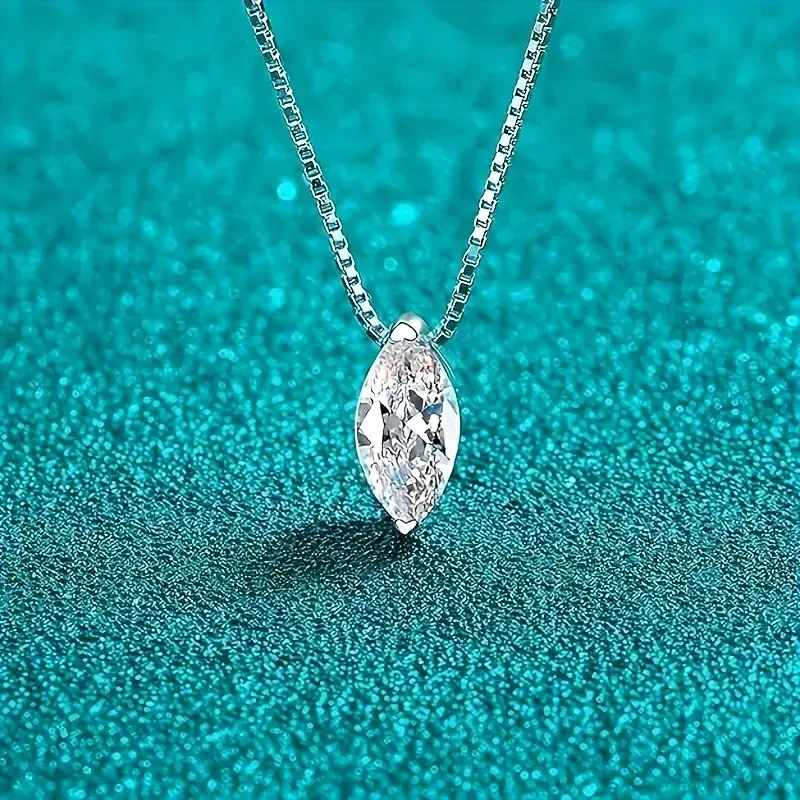 Marquise Moissanite Pendant Necklace