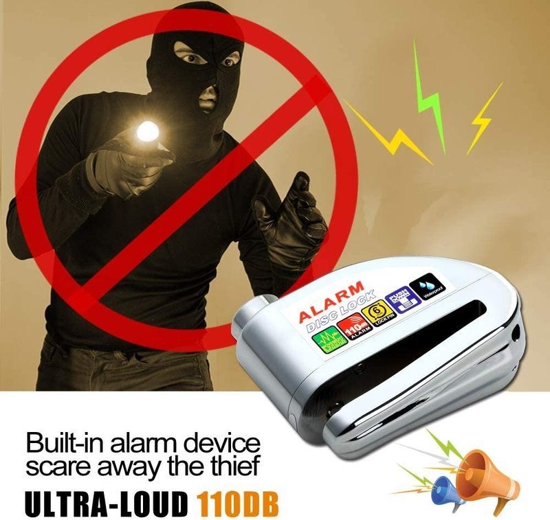 Anti-theft Motorcycle Motorbike Alarm Disc Lock