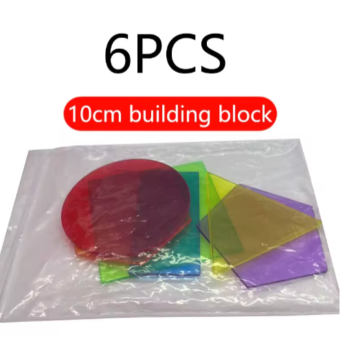 Montessori Translucent Geometric Puzzle Kids Toys Rainbow Blocks DIY Thinking Game Sensory Education Learning Light Table Toys