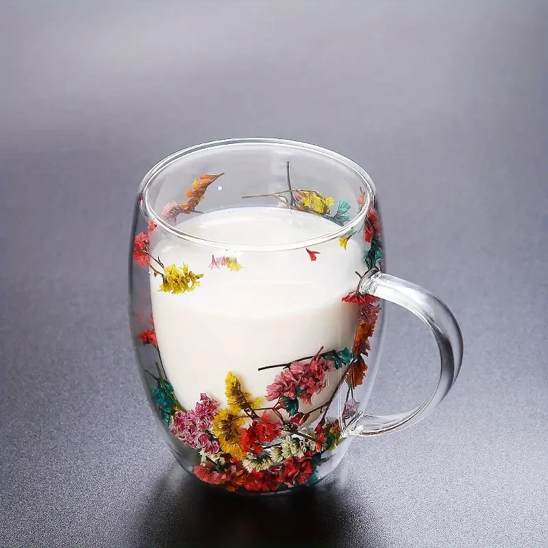 Blooming Beauty Double-Walled Glass Coffee Mug