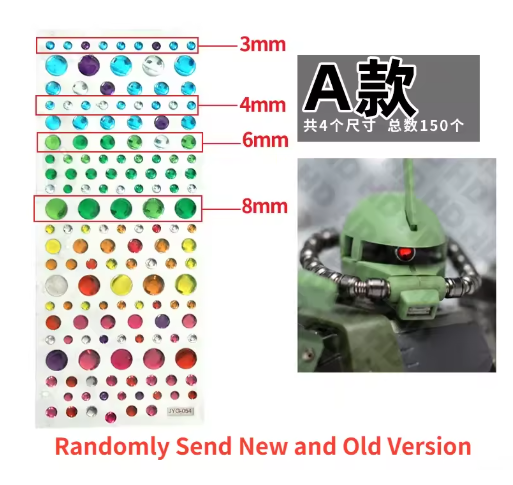 Zaku Eye Stickers Assembly Model Modify Parts Tools Decal for Model Building Tools Hobby DIY Accessories