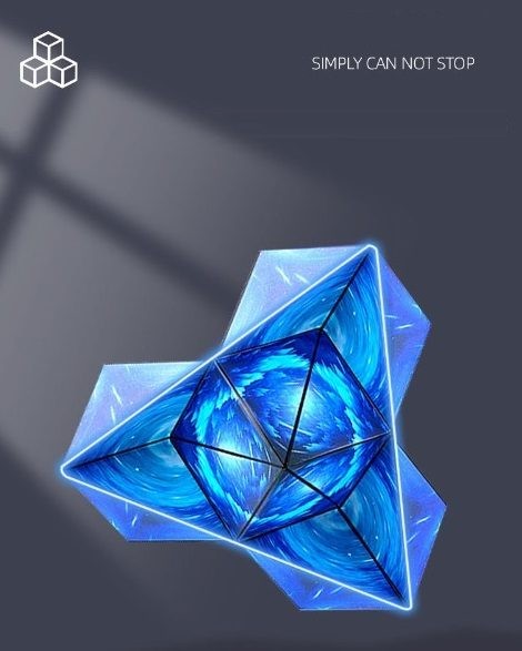 3D Magic Cube Puzzle Shape Shifting Box Magnetic Fidget Toy, Purple.