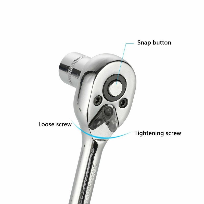 46pcs Ratchet Metric Socket Wrench Set