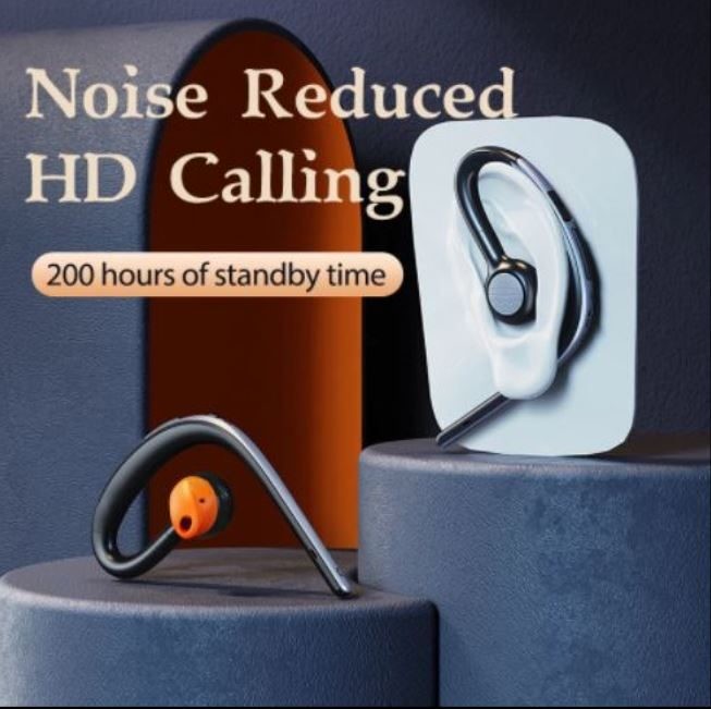 Wireless Earhook Headset For Noise-Reduced Calls, Remax Brand