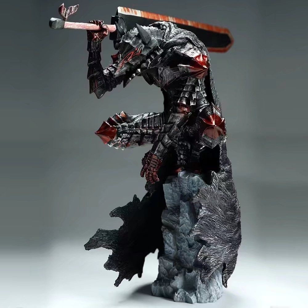 25cm Berserk Guts Action Figure  Berserker Armor Black Swordsman Model