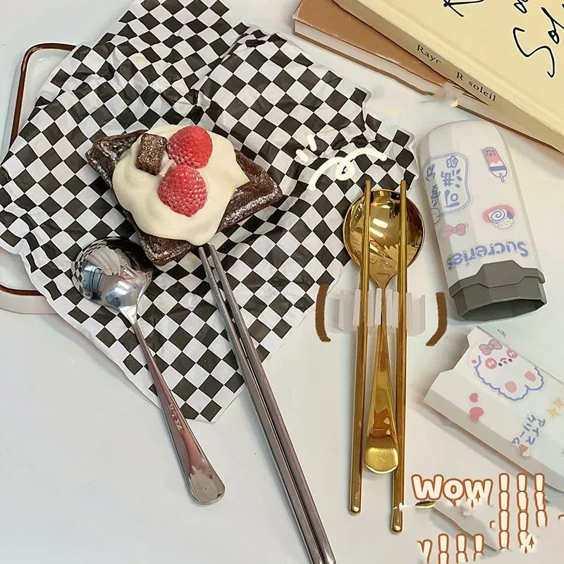 Net Celebrity Chopsticks Spoon Set Lunch Box