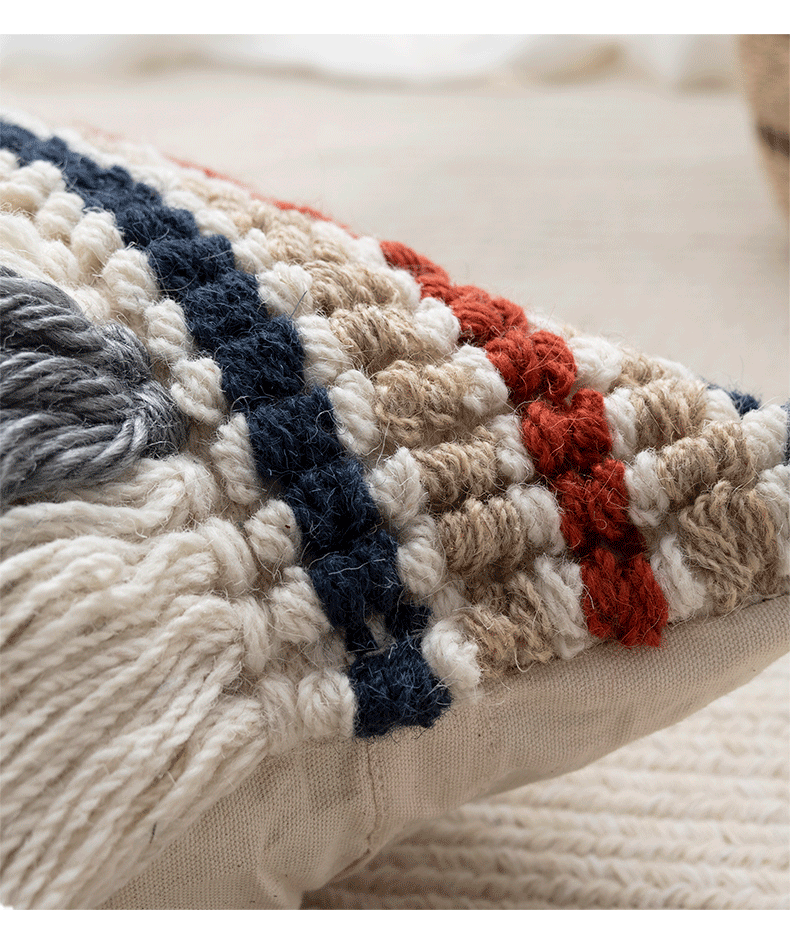 Style Wool Throw Pillow Sofa Cushion Cushion