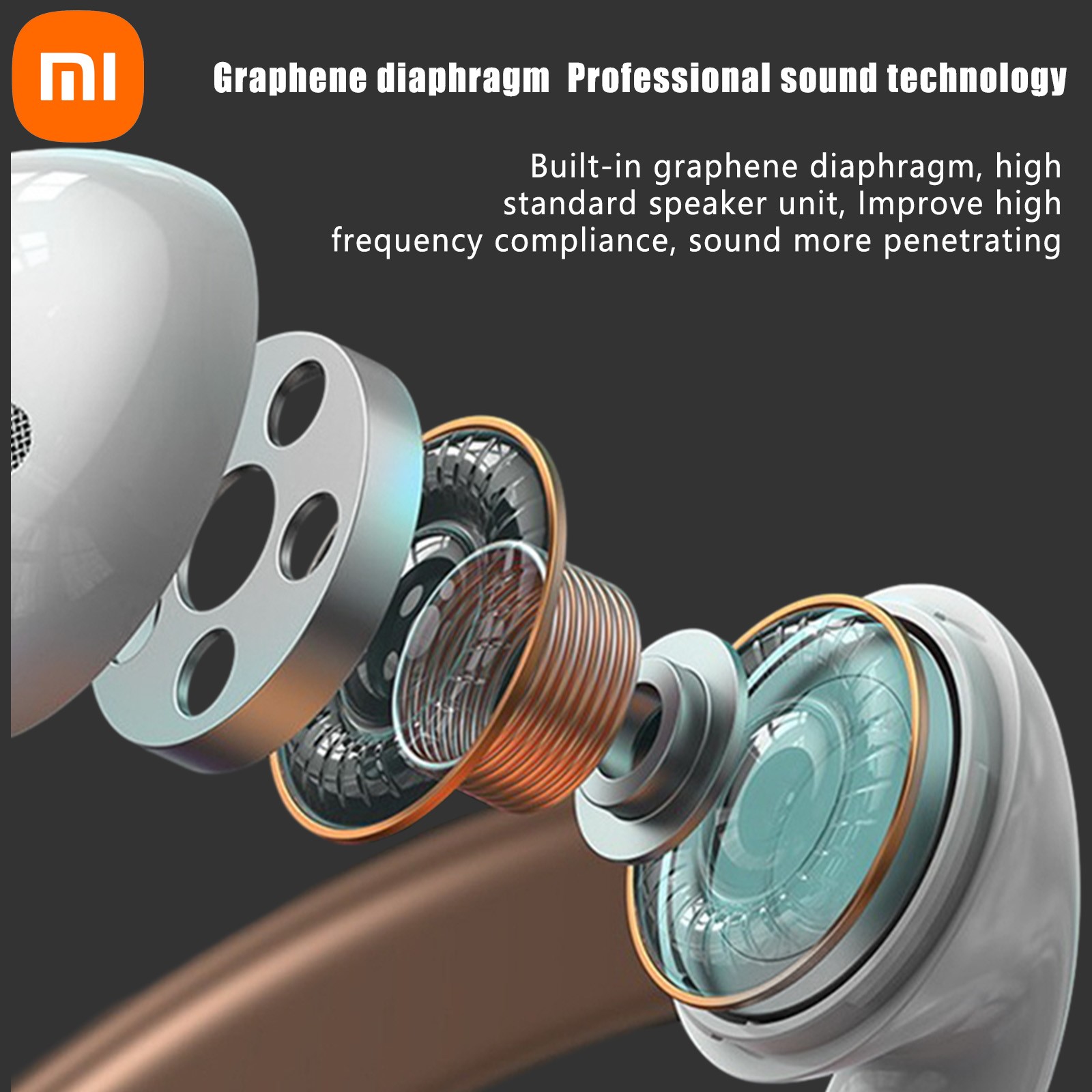 XIAOMI AP05 True Wireless Earphone Buds5 - HiFi Stereo Sound Bluetooth 5.3