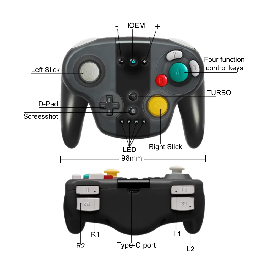 Wireless Gamepad With NFC Function Colorful Package