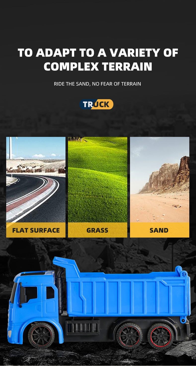 Remote Control Dump Truck, 2.4GHZ, Rechargeable