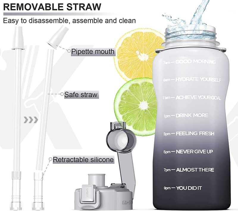 2L Water Bottle Gym Sports Drink Bottle