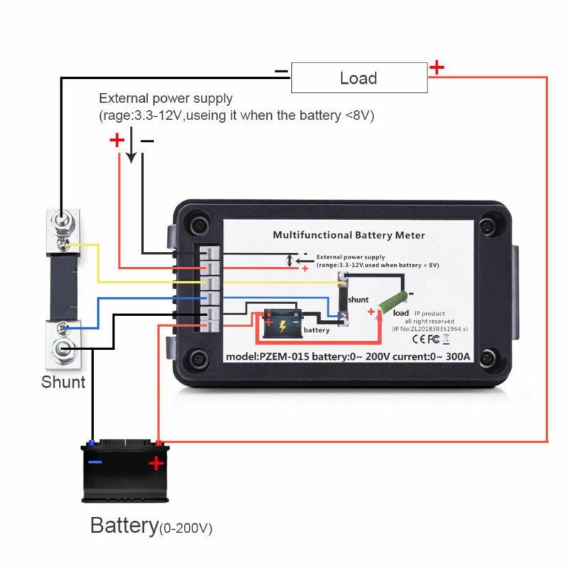 Battery Monitor Meter Multifunction Current Power Monitor