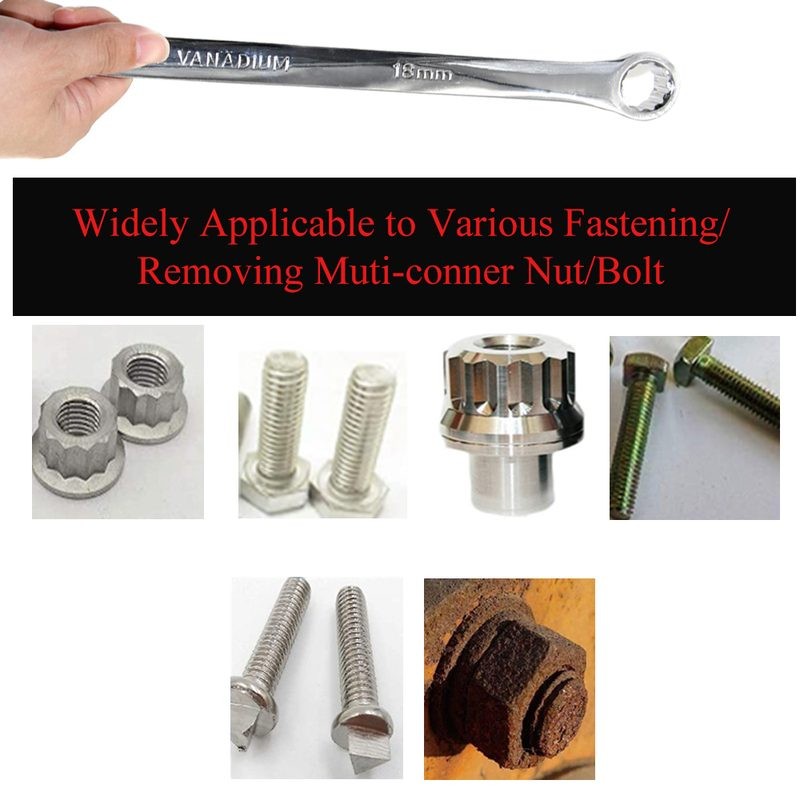 Extra Long Double Ring Spanner Wrench Set