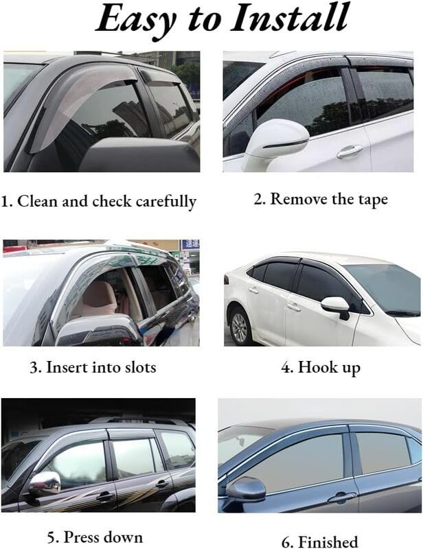 Toyota Hilux Window Visors Deflectors Rain Guards