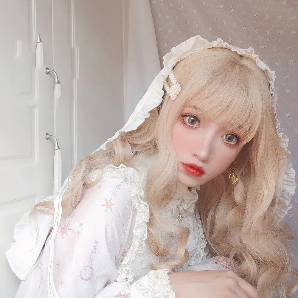 Wig Female Long Hair Lolita Daily Long Curly Soft Girl