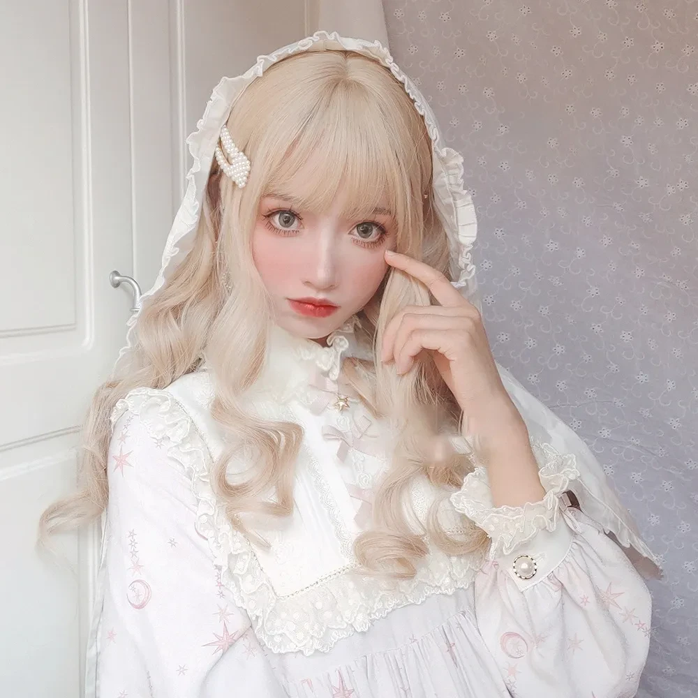 Wig Female Long Hair Lolita Daily Long Curly Soft Girl