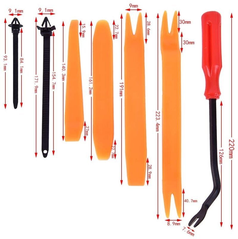 723pcs Car Push Retainer Clips Bumper Rivets Dash Removal Tools Kit