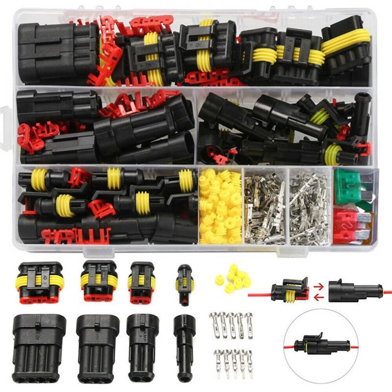 12V Waterproof Car Electrical Wire Connectors Terminals Assortment Kit