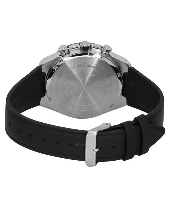 Casio Edifice Analog Chronograph Leather Strap Burgundy Dial Solar EQS-950BL-5A 100M Men's Watch