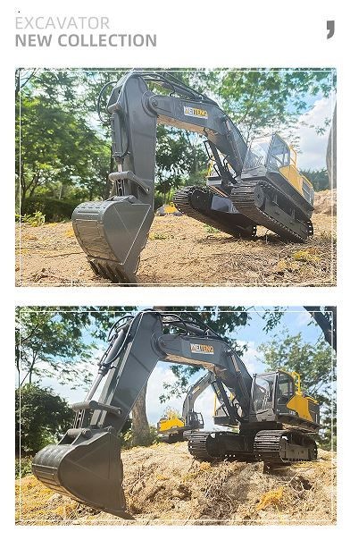 RC excavator Digger, 2.4G, 18CH, Alloy bucket, Smoke simulation