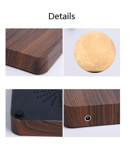 Magnetic Levitating Touch Lamp, 3D Printing Moon. Big Size.