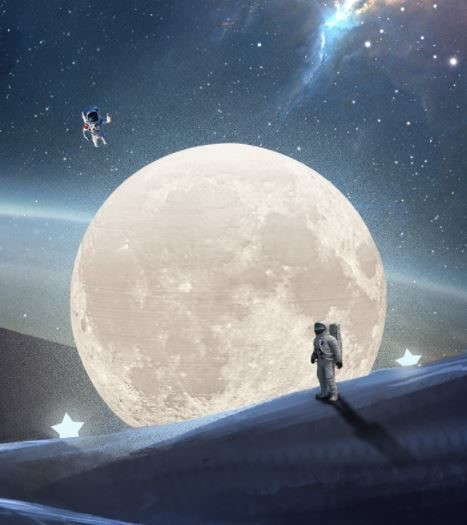 Magnetic Levitating Touch Lamp, 3D Printing Moon. Big Size.