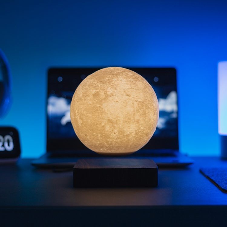 Magnetic Levitating Touch Lamp, 3D Printing Moon. Big Size.