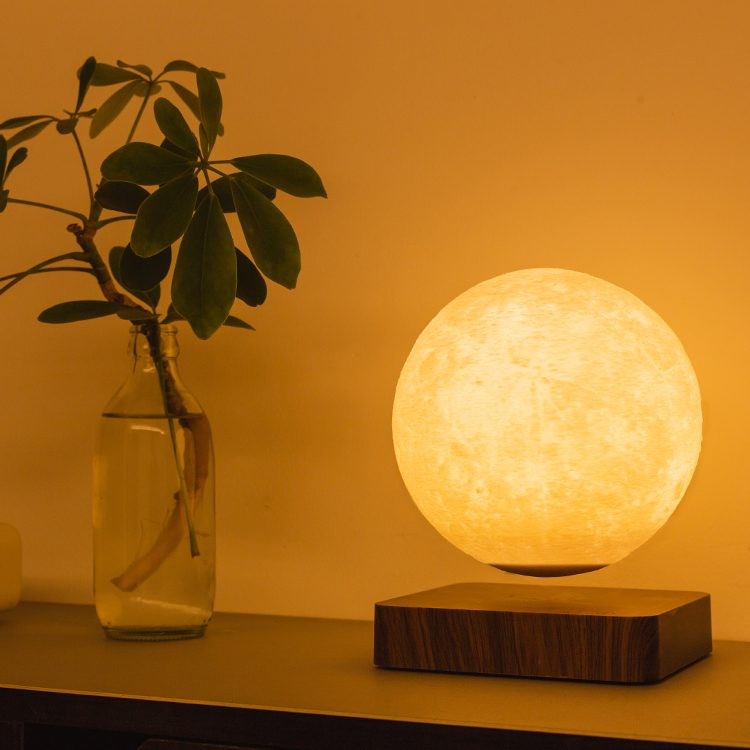 Magnetic Levitating Touch Lamp, 3D Printing Moon. Big Size.