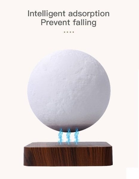 Magnetic Levitating Touch Lamp, 3D Printing Moon. Big Size.