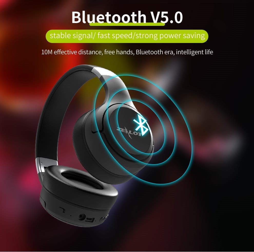 ZEALOT B28 Wireless HeadPhone, Noise cancellation, Quality Sound.
