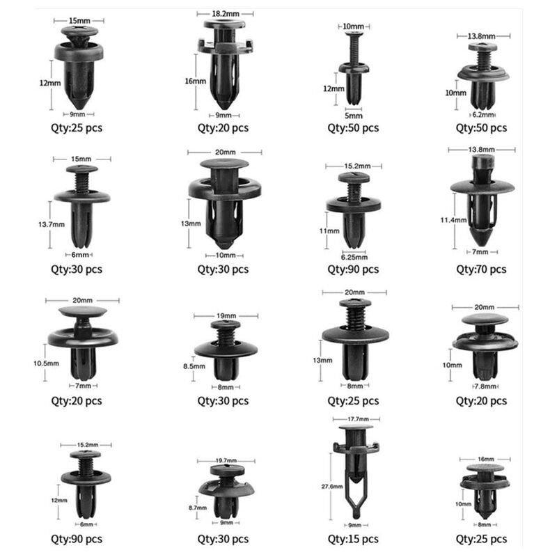 Car Push Retainer Clips Plastic Bumper Rivets Fasteners Kit