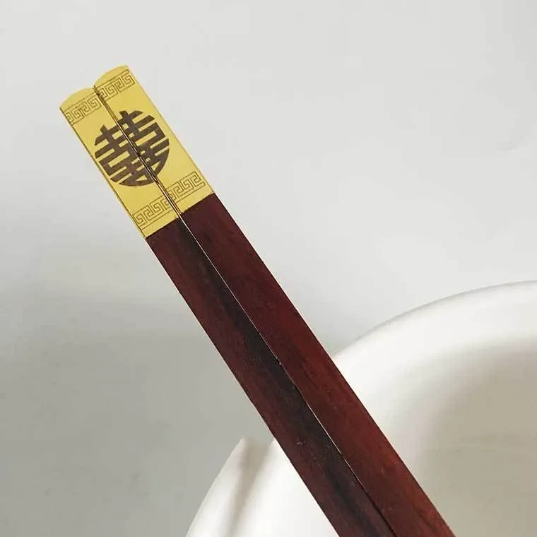 Rosewood Chopsticks Wax Free Lacquer Solid Wood Hotel Family Chopsticks