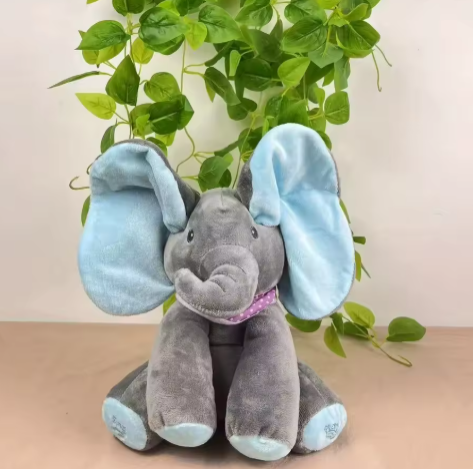 Hide-and-seek Elephant Plush Toy Baby Hide-and-seek Game Toy Singing Interactive Musical Toys Gifts