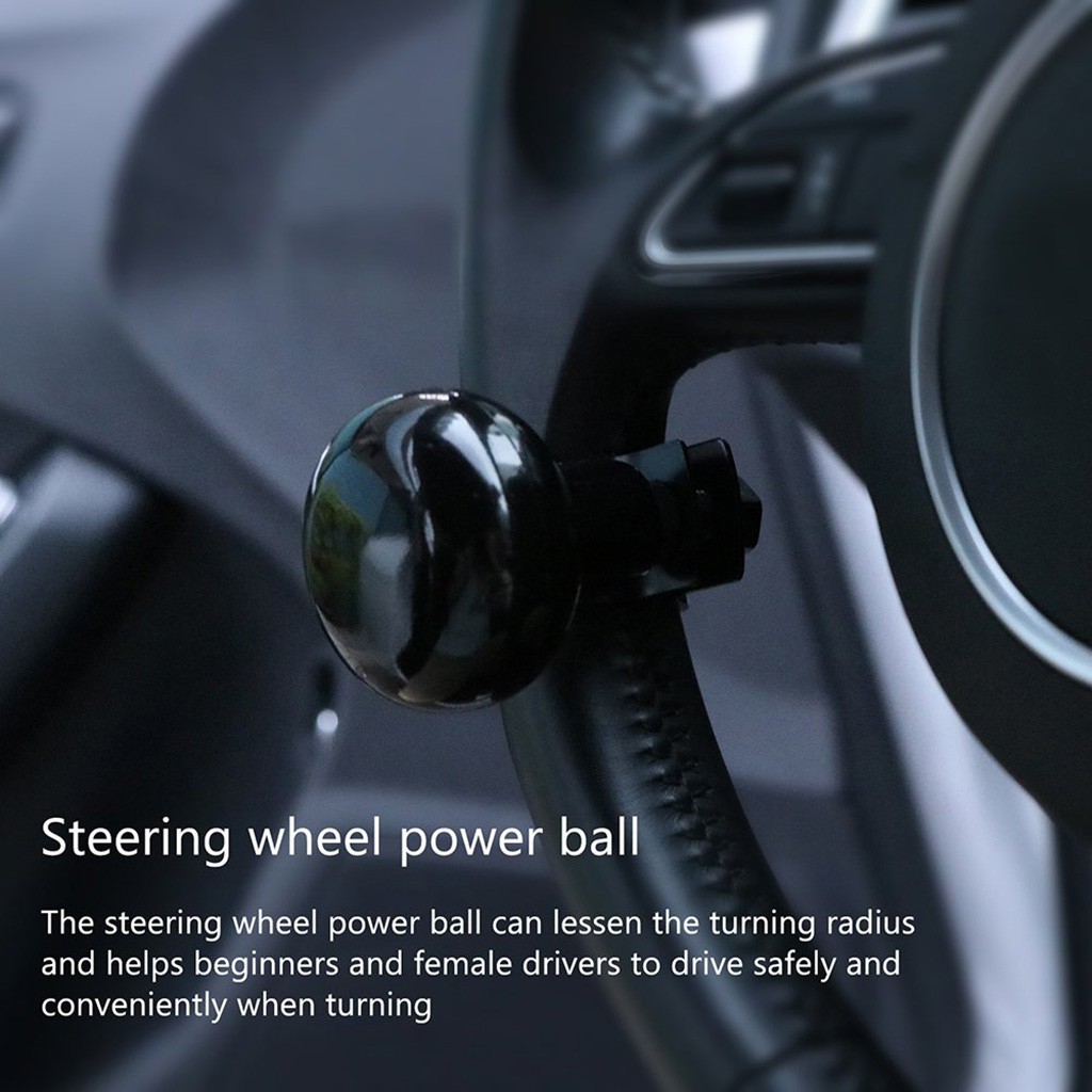 Black steering wheel booster ball booster