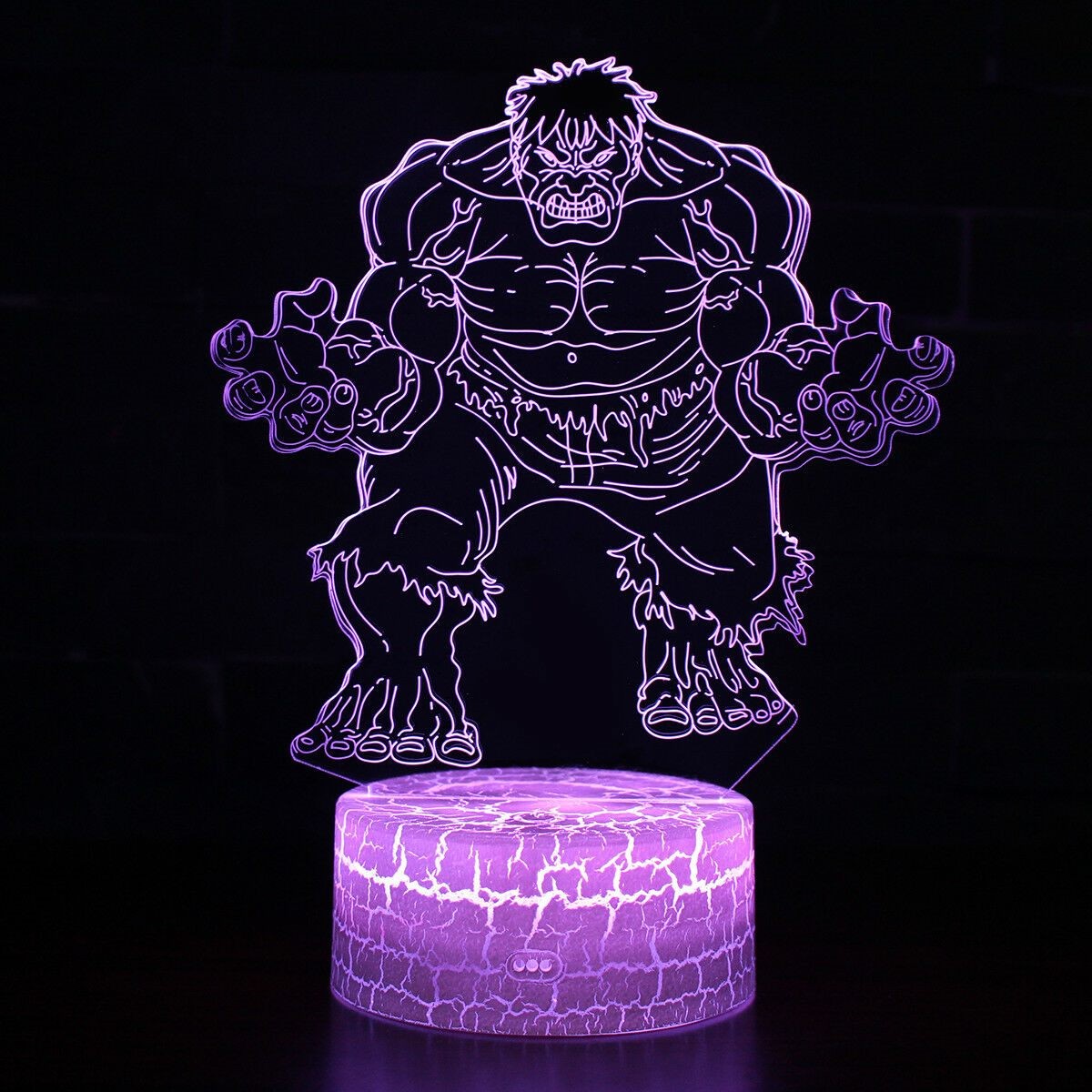 Hulk 3D Night LED Light, Power By USB, 7 Changeable colors