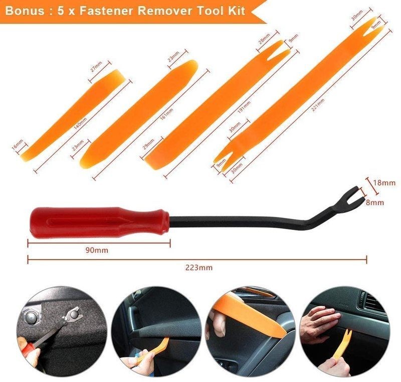 445pcs Car Push Retainer Clips Bumper Rivets Dash Removal Tools Kit