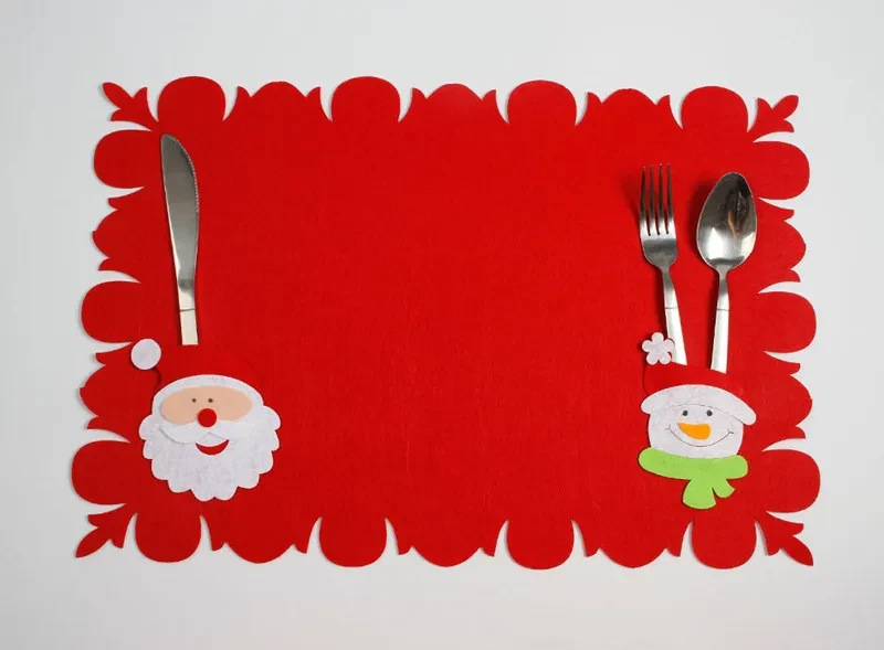 Non-woven Santa Claus table mat