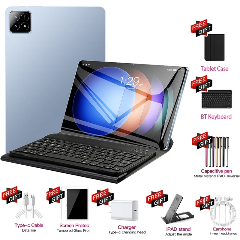 Pad 6S Pro Tablet - 11-inch HD 4K, Android 13, 5G Dual SIM