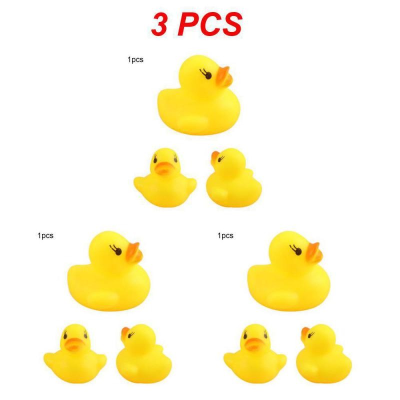 Squeaky Rubber Ducks Bath Toys - Set of 1/2/3