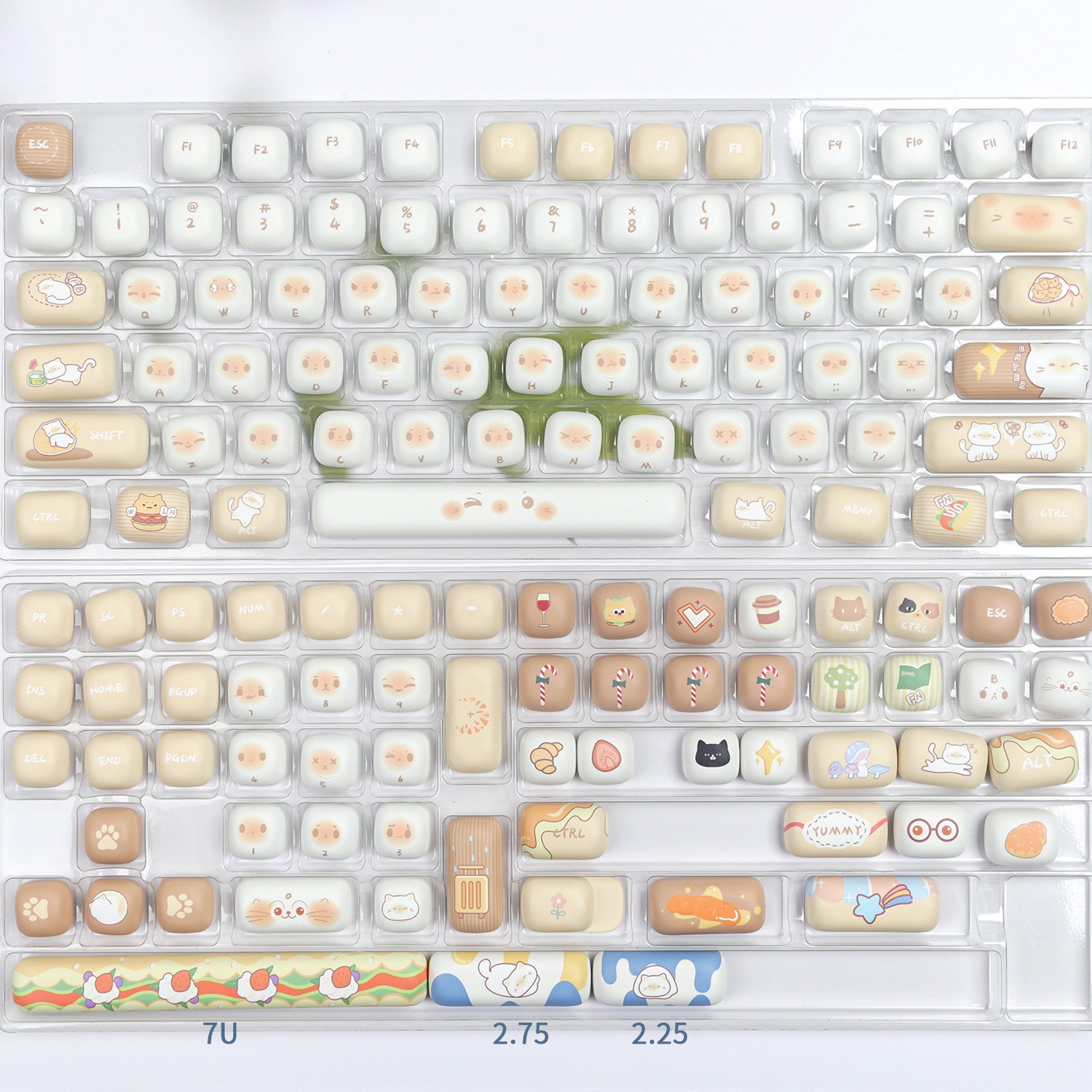 Steamed Bread Key Cap Bags Cat Full Set 7u Supplement