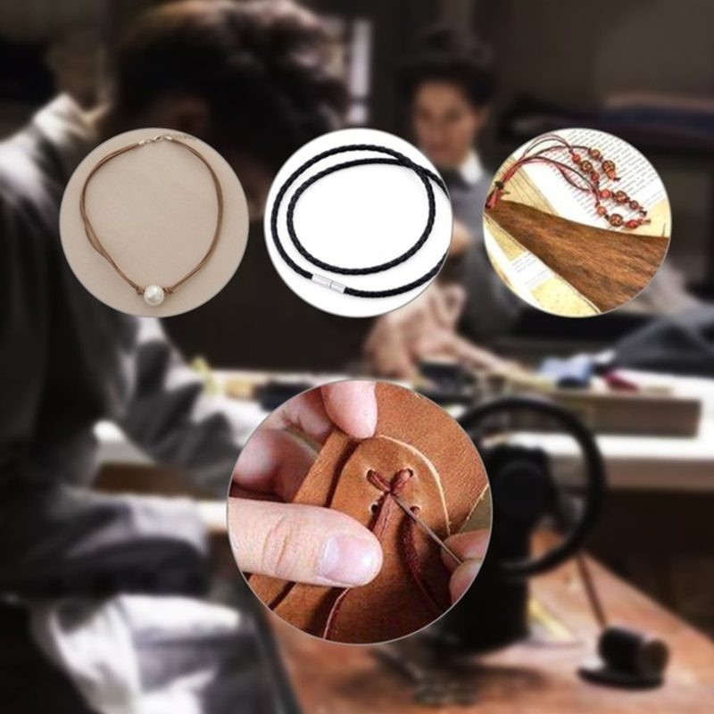 1mm 160M Black Waxed Thread Leather Sewing Jewellery DIY Handcraft