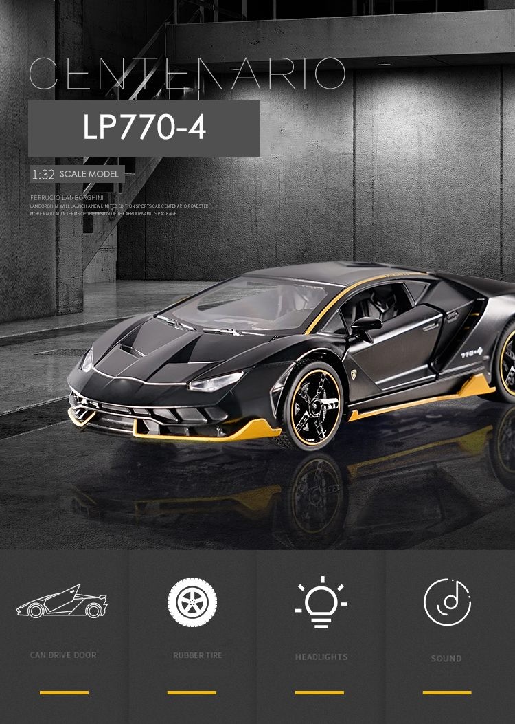 Die Cast Car, Lamberghini 770 Model, 1:32.
