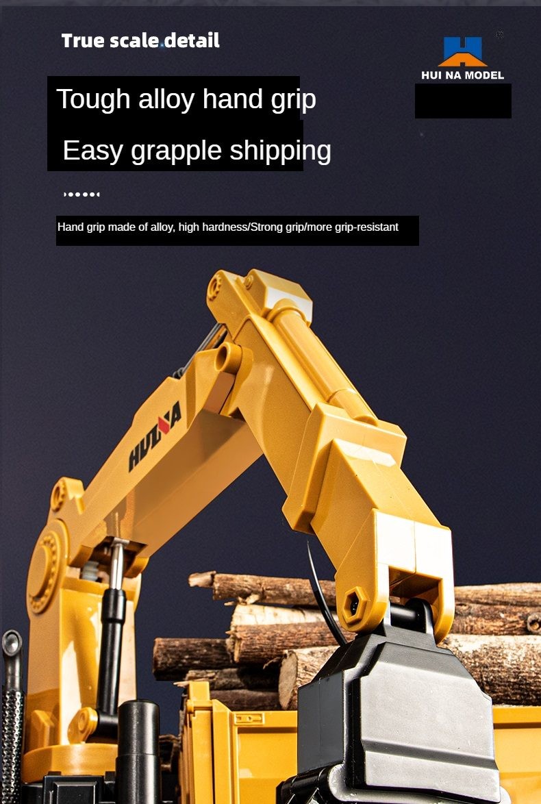 HUINA 1575 1:14 Remote Control Timber Grab Truck, 2.4GHZ.
