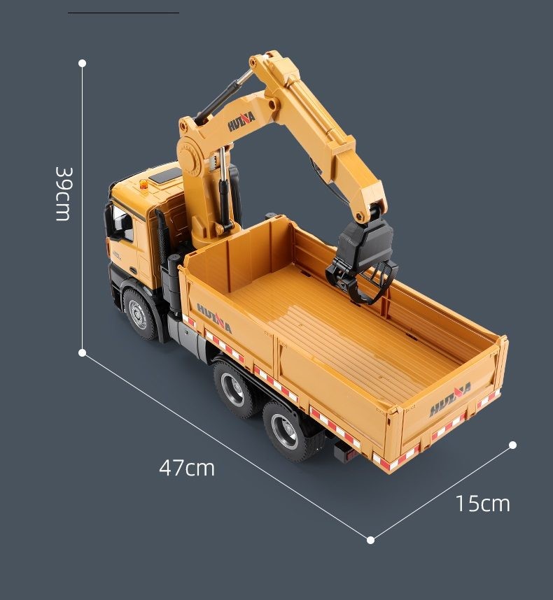 HUINA 1575 1:14 Remote Control Timber Grab Truck, 2.4GHZ.