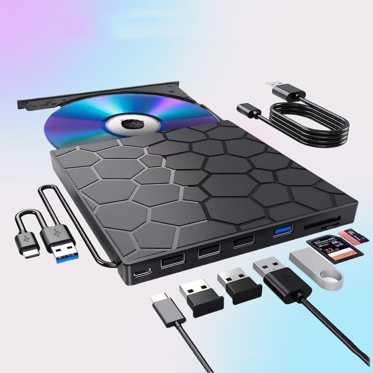 Multifunctional External CD Driver CD Writer